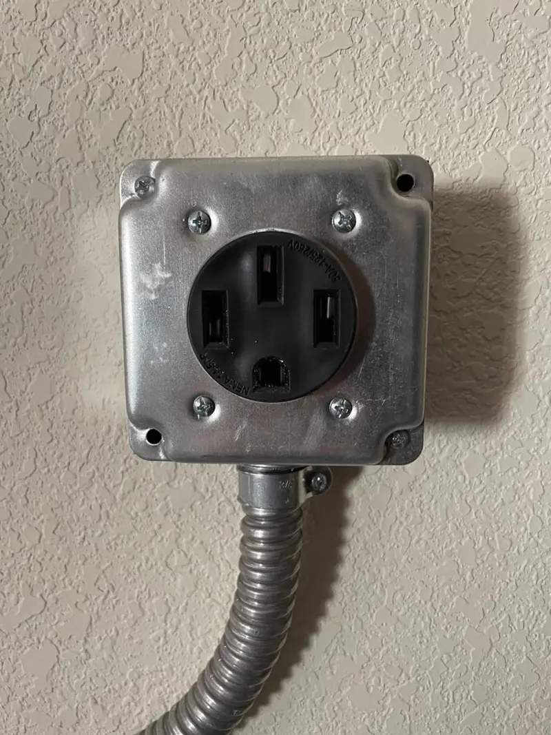 NEMA 14-50 outlet installed for Smart Home Electrical in Harrington